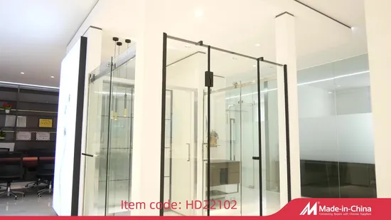 Defuni Pivot Swing Shower Screen Matt Black Aluminum Frame Factory Supplier